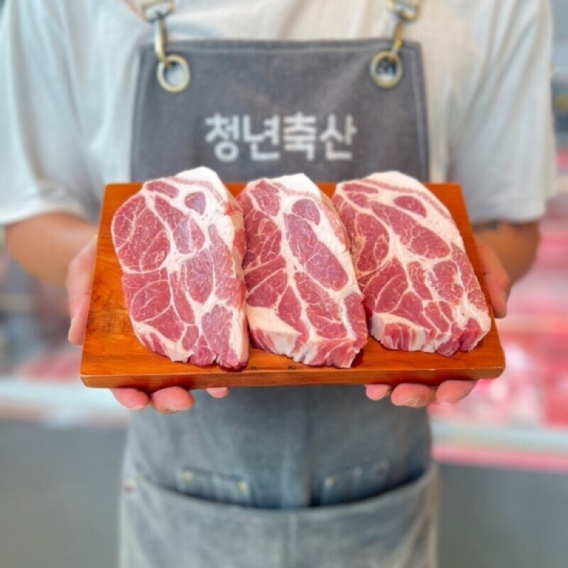 청년축산,청년축산 한돈 목살 600g (구이용)