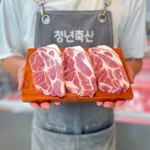 청년축산 한돈 목살 600g (구이용)